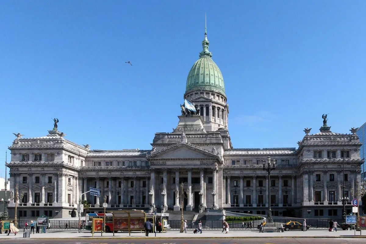 The Argentine National Congress building in Buenos Aires